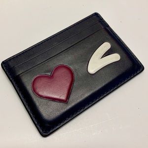 NWOT Coach Heart Eyes Winking Leather Card Holder